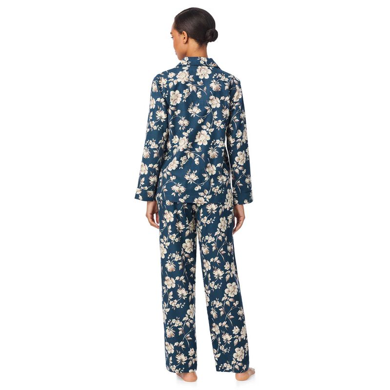 Lauren Ralph Lauren Cotton Sateen L/S Notch Collar Long Pajama Set image number 1
